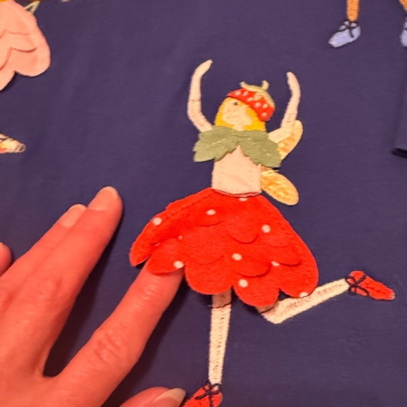 Mini Boden Navy Tunic Fsiry Top with Polka dot leggings set - Picture 5 of 11